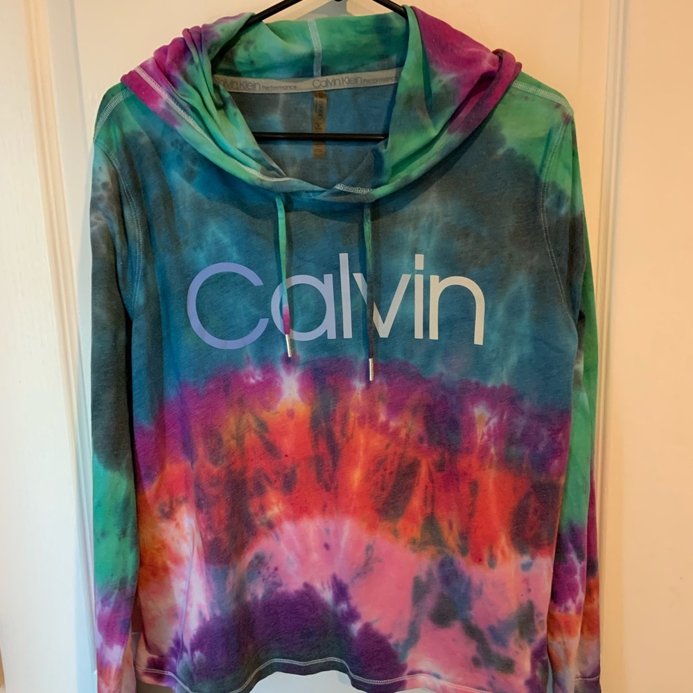 Calvin Klein hoodie Tie Dye long sleeve size XL